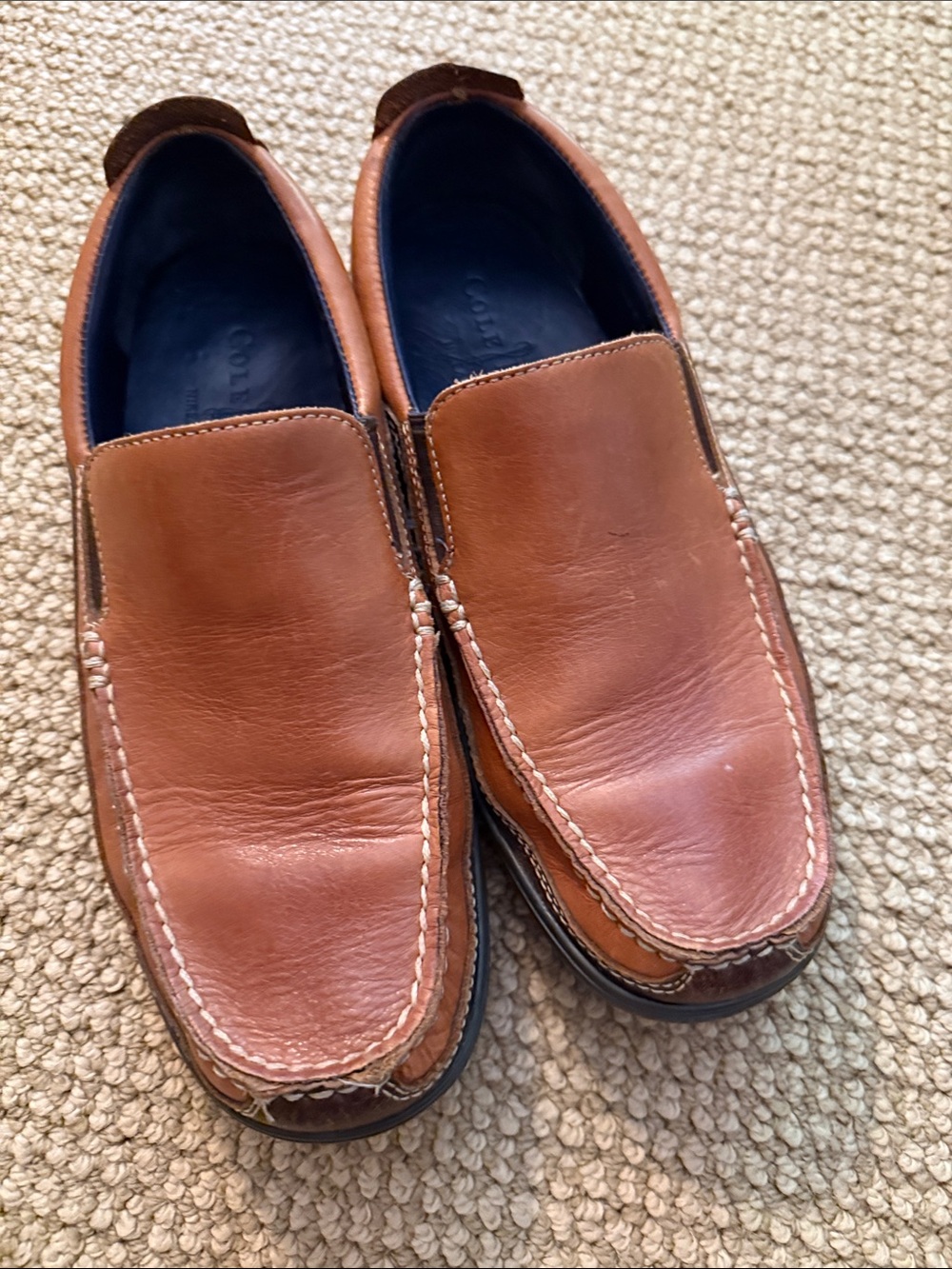 Men's Brown Leather Slip-On Loafers